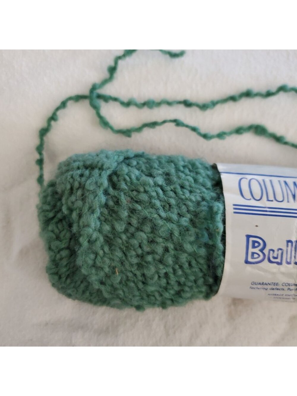 Columbia Minerva Bulky Boucle Yarn 1556 Live Mint Virgin Wool Nylon - Picture 4 of 10